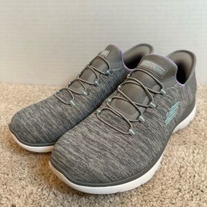 Skechers Gray and Purple Women’s Sneakers, size 8, pre loved